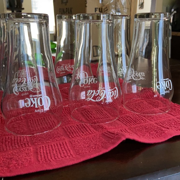 70s Vintage Coca-Cola Glasses -Set of 6 - Picture 2 of 3